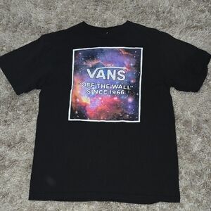 Vans Black Tee with Cosmic Graphic